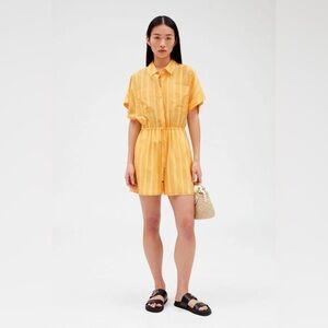 CLAUDIE PIERLOT | Cotton Silk striped Romper | size small